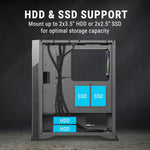 Ant Esports ICE- 270G 6F Mid-Tower ATX Computer Gaming Cabinet with Pre-Installed 6 Static RGB Fans