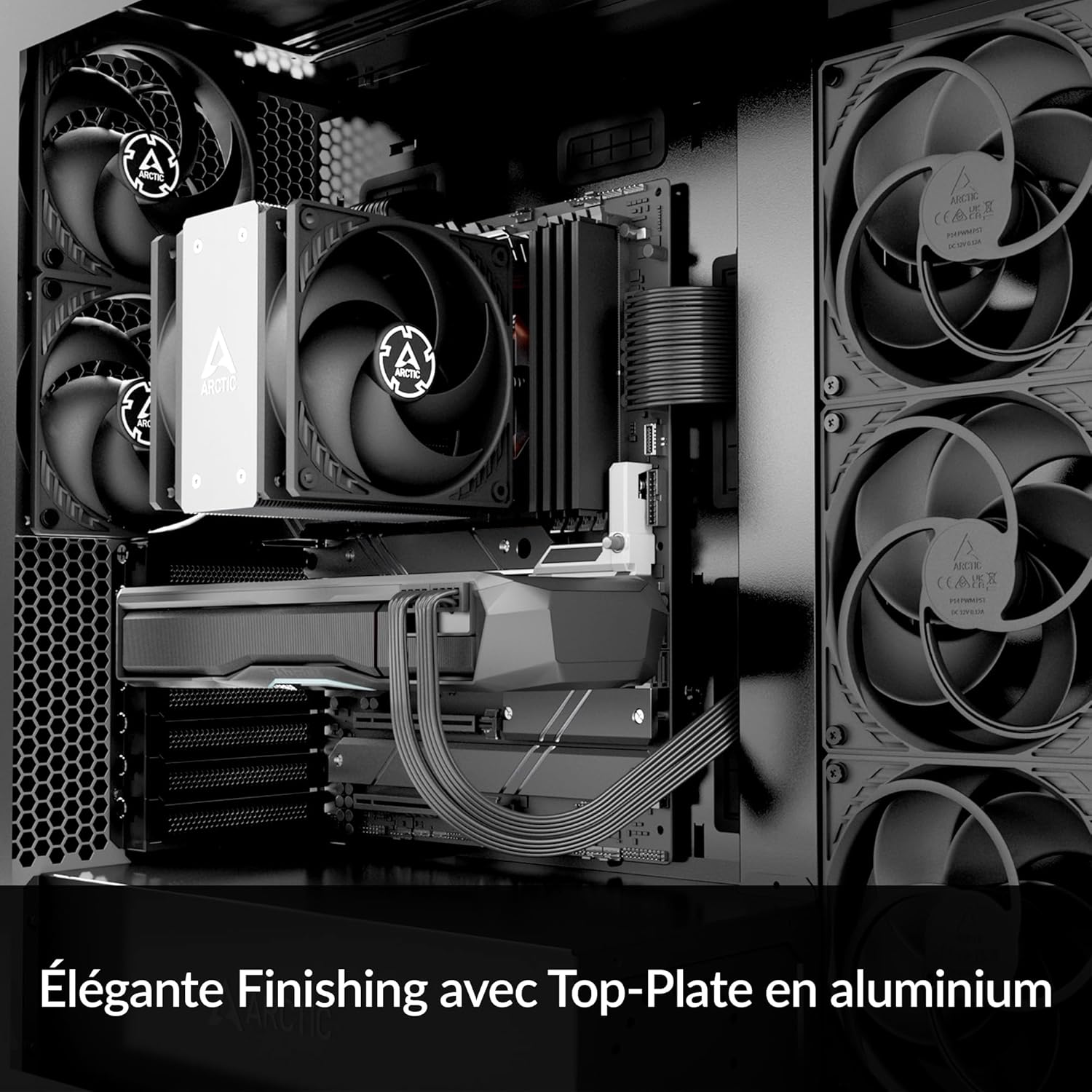 ARCTIC Freezer 36 CO- Single-Tower CPU Cooler with Push-Pull, Two Pressure-optimised 120 mm P Fans, Dual Ball Bearing, 200-1800 RPM, 4 heatpipes, incl. MX-6 Thermal Compound - Black