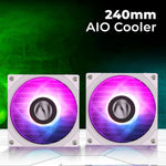 ZEBRONICS AIO240V White 240mm Liquid CPU Cooler | Intel & AMD