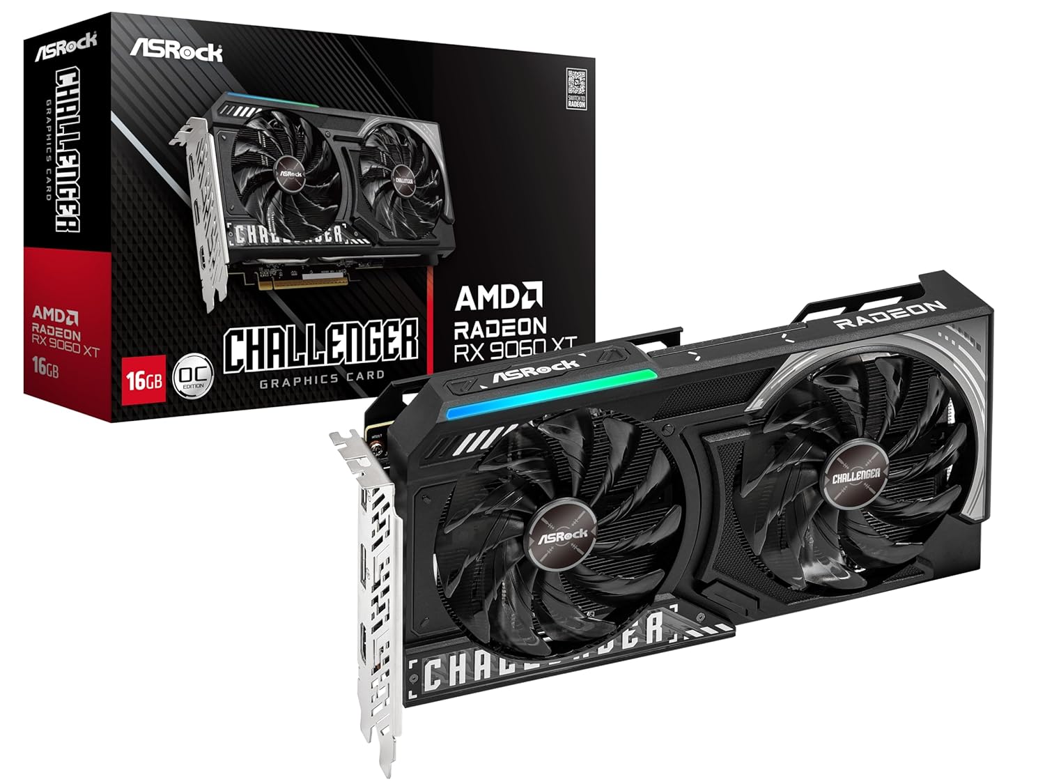 ASRock Radeon RX 9060 XT 16GB GDDR6 Challenger Graphics Card