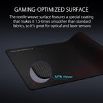 ASUS ROG Scabbard II Gaming Mouse Pad - Protective Nano Coating Surface Repels Water-Oil-Dust, Anti-Fray Flat Stitched Edges, Non-Slip Rubber Base, Optimized Surface for Smooth Glide and Comfort