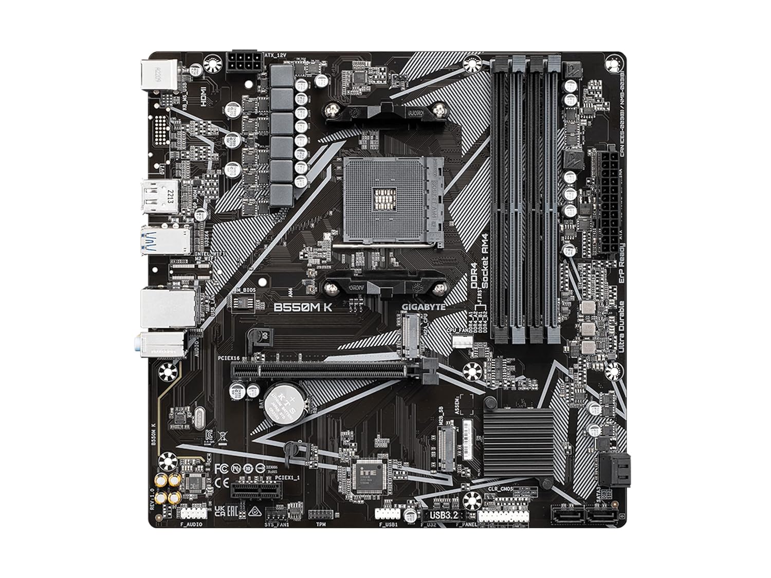GIGABYTE B550M K DDR4 AM4 Motherboard | Ryzen Support