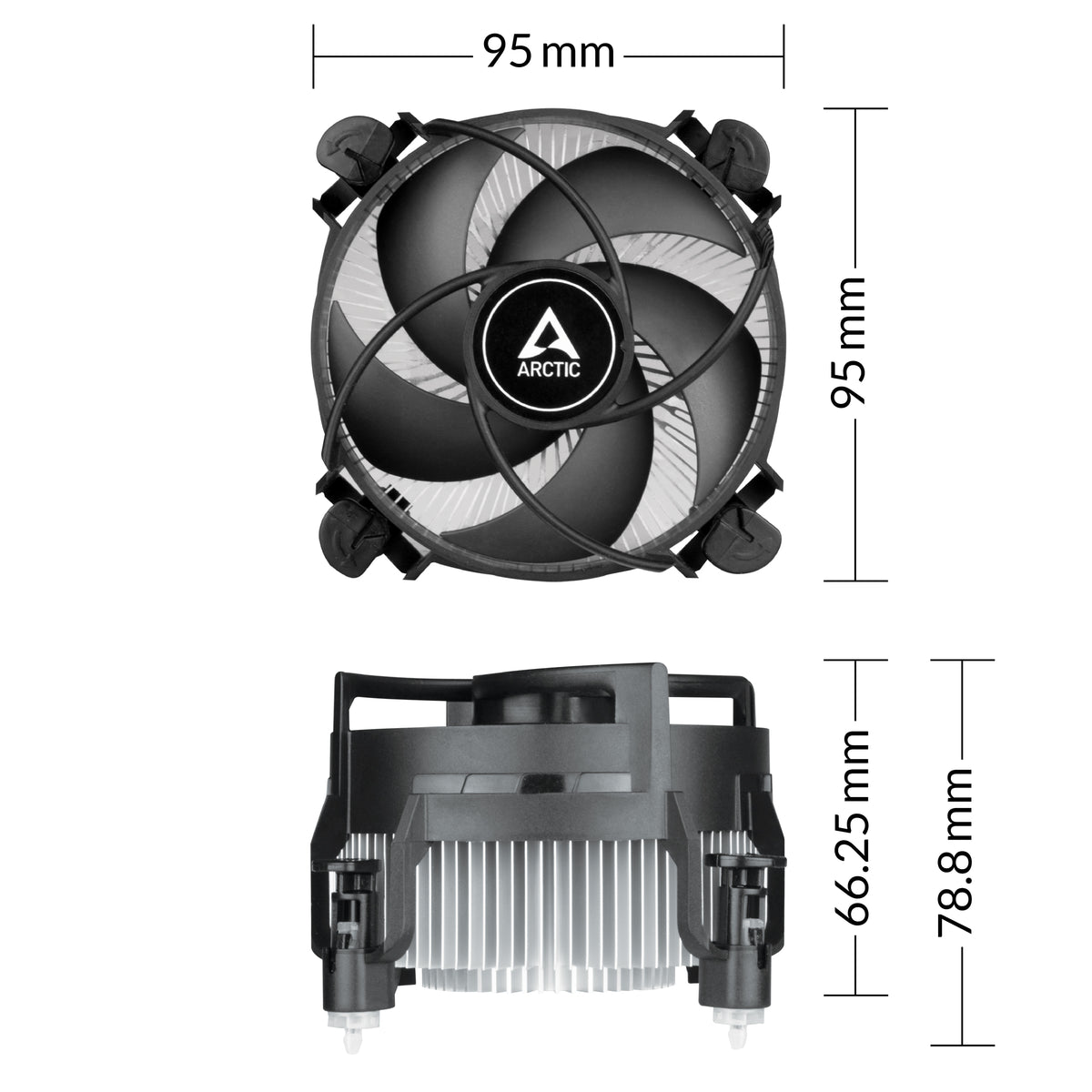ARCTIC Alpine 17 CO Compact Intel CPU Air Cooler | LGA1851 LGA1700