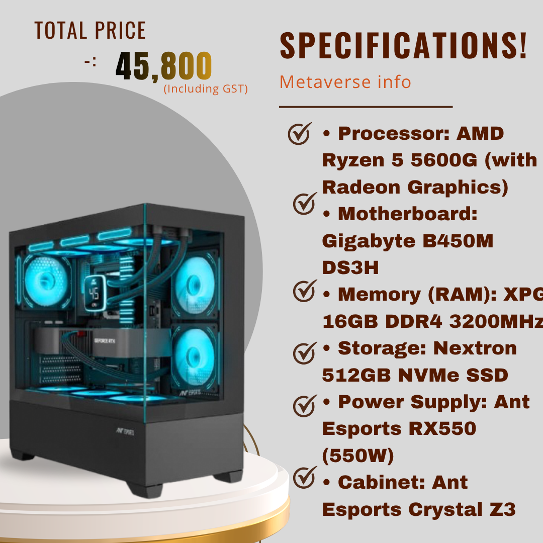 AMD RYZEN 5 5600G | GIGABYTE B450M DS3H PC