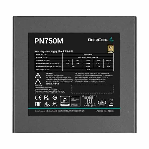 DEEPCOOL Gamer Storm PN750M 750W 80+ Gold ATX 3.1 Fully Modular Power Supply