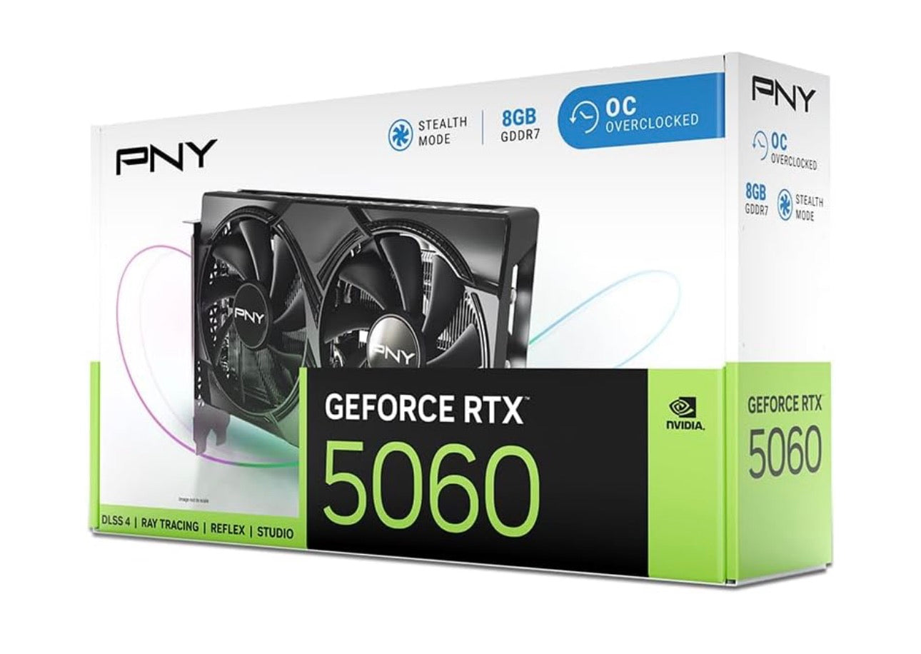 PNY NVIDIA GeForce RTX™ 5060 OC Dual-Fan Graphics Card