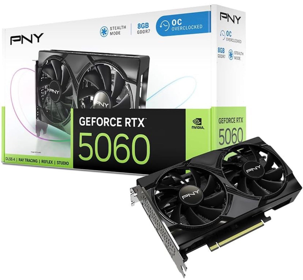 PNY NVIDIA GeForce RTX™ 5060 OC Dual-Fan Graphics Card