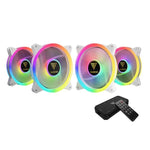 Gamdias Aeolus M2-1204R 120mm (4-in-1 Pack) ARGB Cabinet Fan (White)