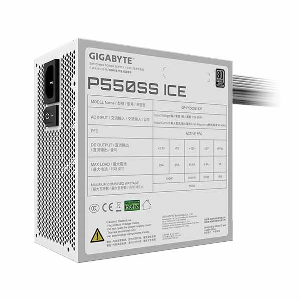Gigabyte P550SS ICE 80 PLUS Silver Power Supply (White)