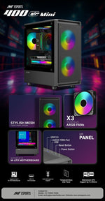 ANT Esports 400 AIR Mini Gaming PC Cabinet | High Airflow