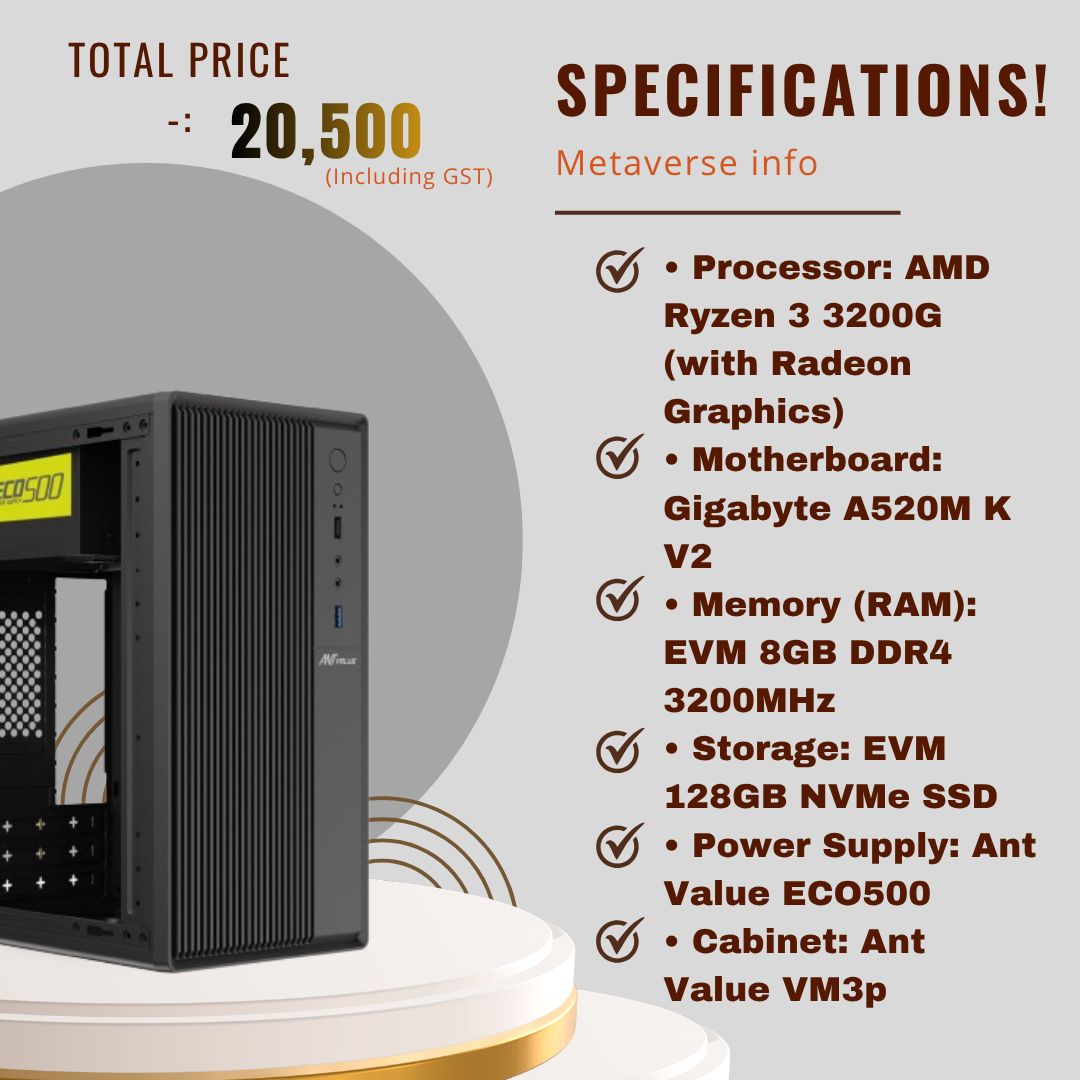 AMD RYZEN 3 3200G PC