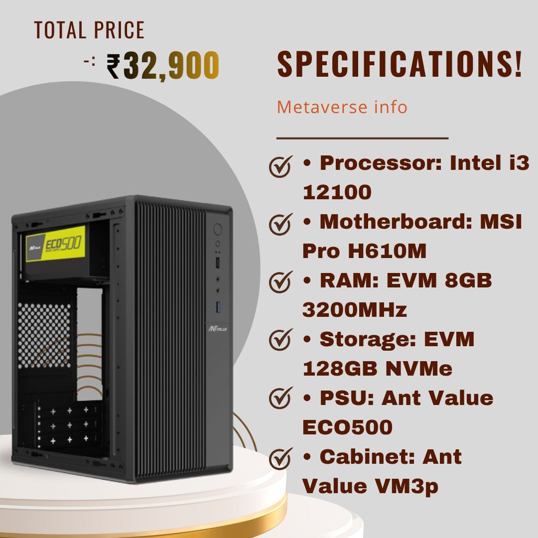 INTEL I3 12100 (INTEGRATED GRAPHICS) PC