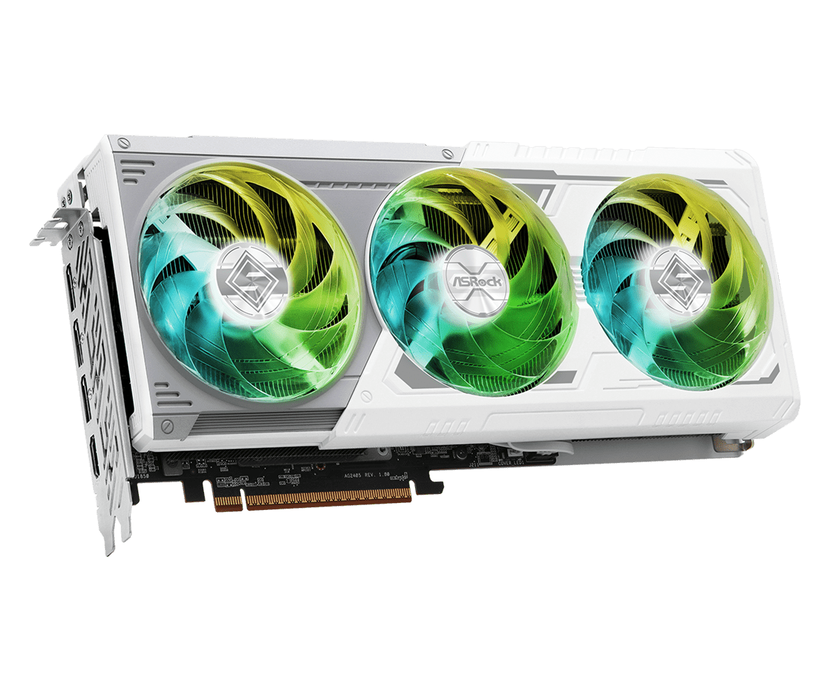 ASRock Radeon RX 9070 XT 16GB GDDR6 Steel Legend White Graphics Card