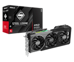 ASRock Radeon RX 9070 XT 16GB GDDR6 Steel Legend Black Graphics Card