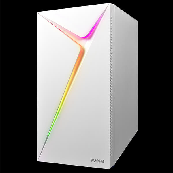 Gamdias Argus E4 Elite RGB White ATX Mid Tower Case