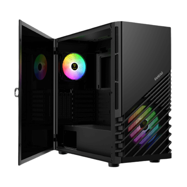 Gamdias Argus M4 ARGB (ATX) Mid Tower Cabinet (Black)