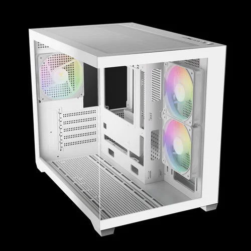 Gamdias Aura GC10M V2 White ARGB M-ATX Mini Tower Case