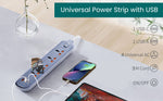Ant Plus PS421 Power Strip with 4 Universal Socket, 2 USB, 1 Type-C Ports (Grey) Power Strip