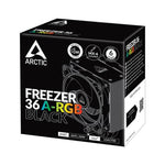 ARCTIC Freezer 36 A-RGB (Black)- CPU Cooler with Push-Pull, Two Pressure-optimised 120 mm P Fans and ARGB Lighting, Fluid Dynamic Bearing, 200–2000 RPM, 4 Heatpipes, incl. MX-6 Thermal Compound