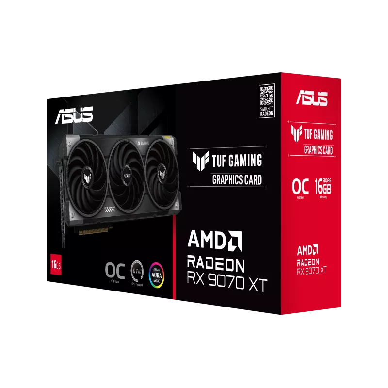 ASUS Radeon RX 9070 XT 16GB GDDR6 TUF Gaming OC Graphics Card