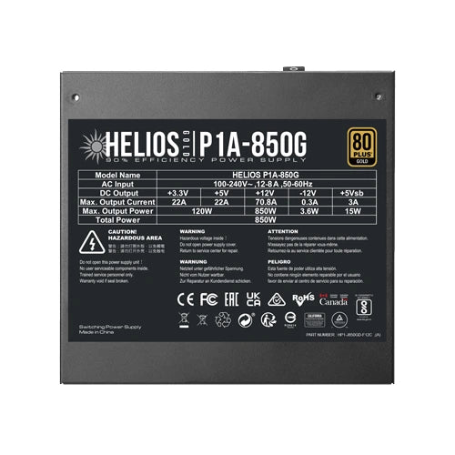 GAMDIAS Helios P1A-850G Fully Modular Smps