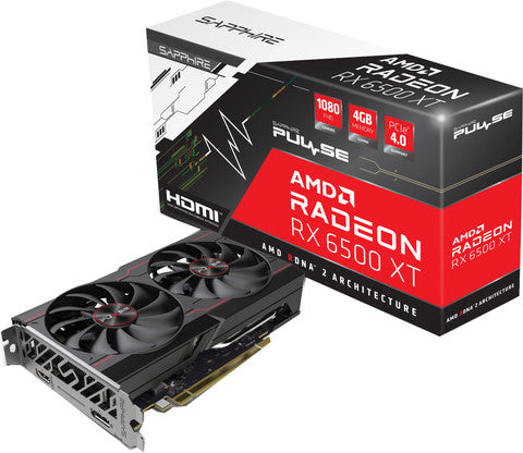 Sapphire Radeon RX 6500 XT 4GB GDDR6 Pulse Dual Fan Graphics Card