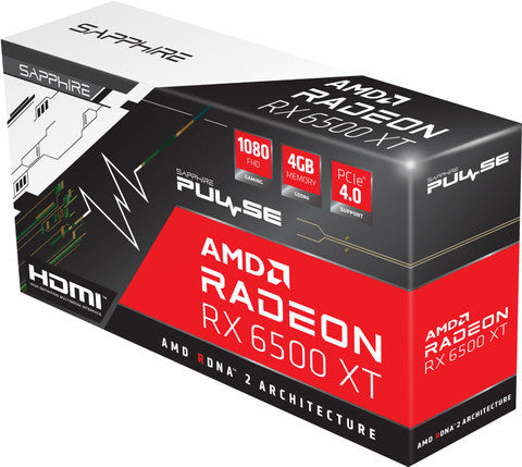 Sapphire Radeon RX 6500 XT 4GB GDDR6 Pulse Dual Fan Graphics Card