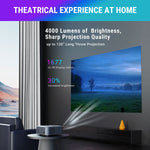 Ant Esports View 611 AF Home Entertainment Projector with Remote (Black)